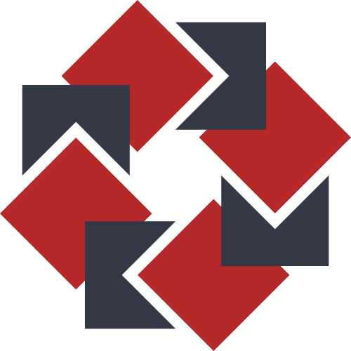 红色灰色正方形圆环矢量logo图标矢量logo
