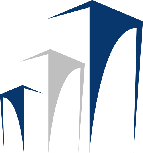 蓝色灰色建筑矢量logo图标矢量logo
