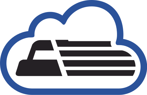 蓝色货车云朵矢量logo元素矢量logo