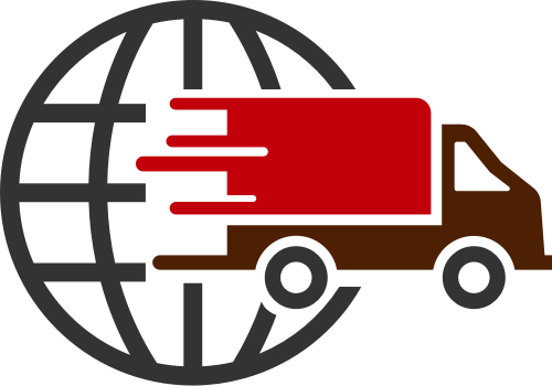 红色货车地球矢量logo矢量logo