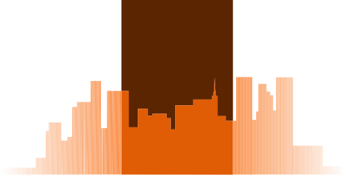 橙色城市生活矢量logo矢量logo
