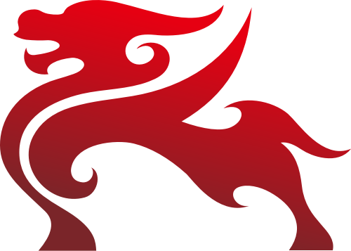 红色麒麟矢量图标矢量logo