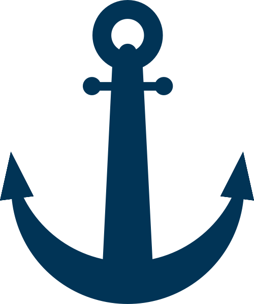 深蓝色航运船锚矢量logo图标矢量logo
