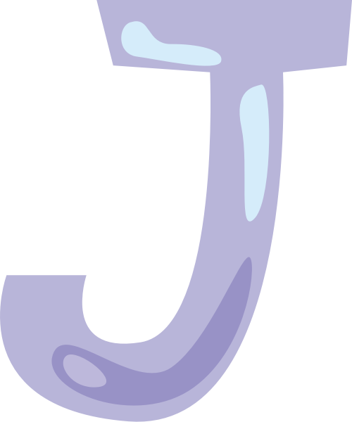 紫色字母J卡通logo设计素材矢量logo