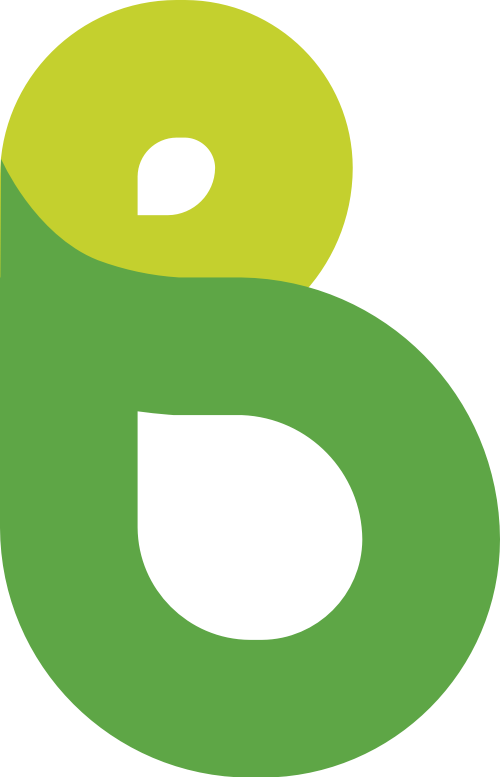 绿色粗体线条字母B矢量logo图标矢量logo