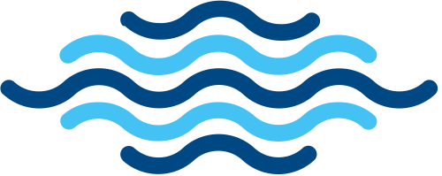 蓝色波浪水波矢量图标矢量logo