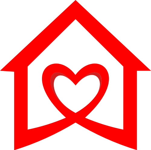 爱心家政房屋logo图标矢量logo