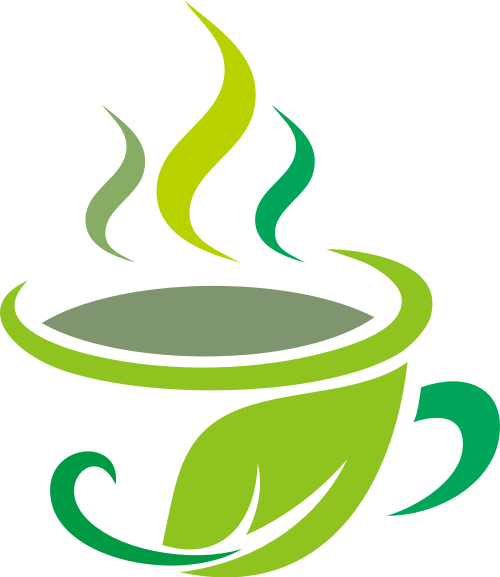绿叶茶杯茶叶logo图标素材矢量logo
