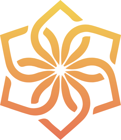 橙色花卉矢量图形矢量logo