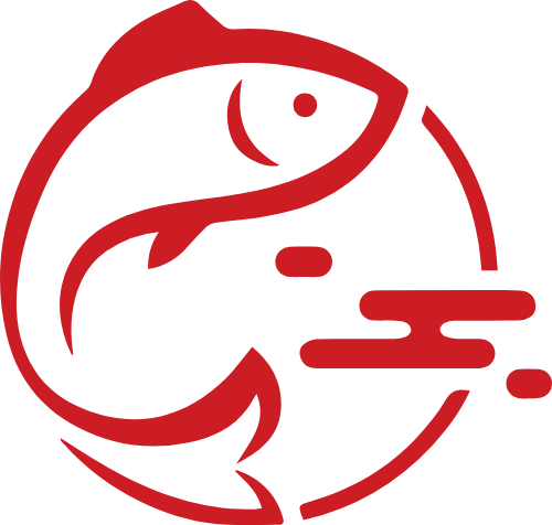 圆形餐饮鱼矢量图形logo矢量logo