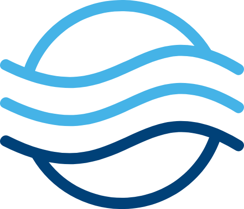 水波浪海水蓝色图形矢量logo