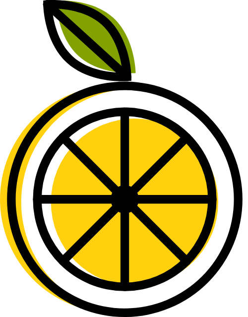 柠檬叶子图形矢量logo