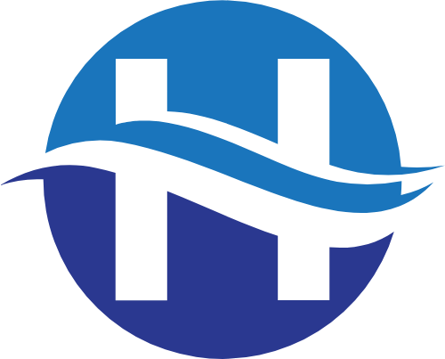 蓝色科技h字母矢量logo
