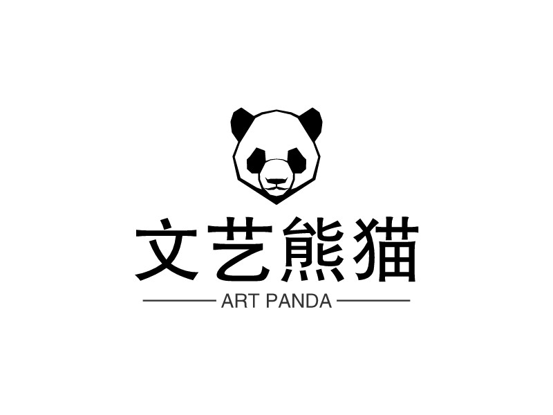文艺熊猫LOGO设计