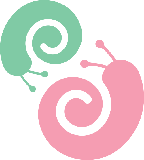 两只蜗牛昆虫矢量图logo素材