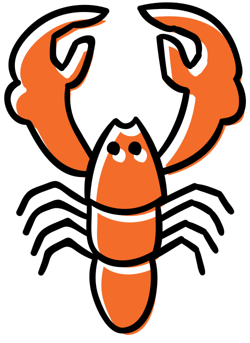 龙虾海鲜矢量图商标素材