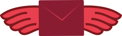 红色翅膀信封矢量图logo标志素材