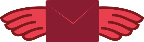 红色翅膀信封矢量图logo标志素材 logo png