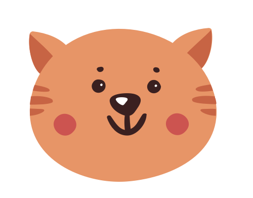 卡通小猫动物矢量图标志素材 logo png