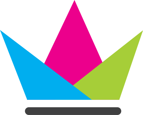 彩色皇冠三角矢量图标志素材 logo png