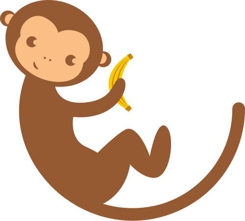 猴子香蕉矢量图logo素材 logo png