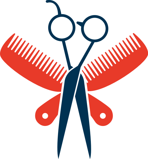 剪刀梳子矢量图logo素材 logo png
