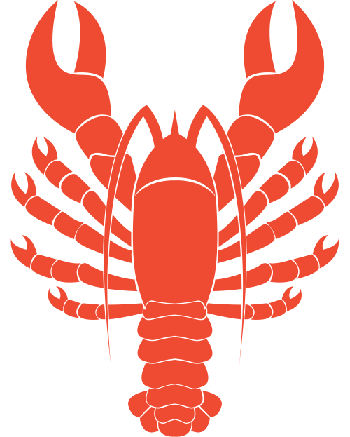 大龙虾海鲜矢量图标志素材 logo png