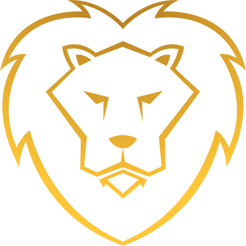 金色线条狮子矢量图logo素材 logo png