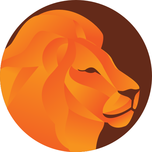 圆形狮子矢量图标志素材 logo png