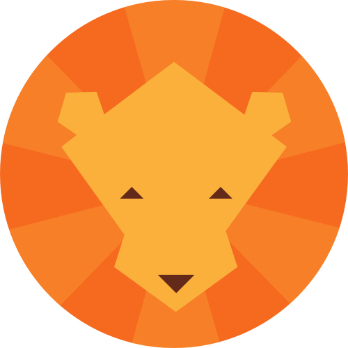 圆形狮子矢量图标志素材 logo png
