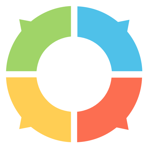 圆形抽象团队合作矢量logo logo png