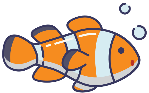 橙色小丑鱼矢量logo图标 logo png