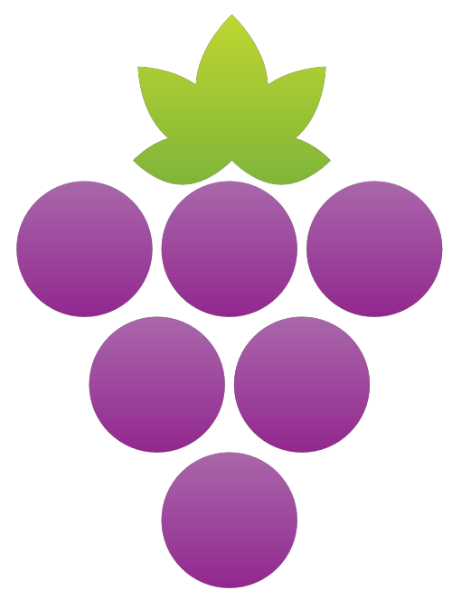 紫色葡萄矢量图标 logo png