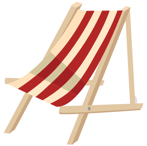红色沙滩椅logo图标
