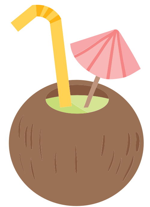 海滩椰子鸡尾酒饮料logo图标 logo png