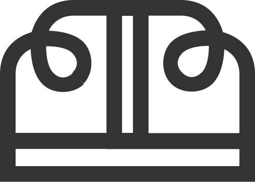 简洁线条沙发矢量图标 logo png