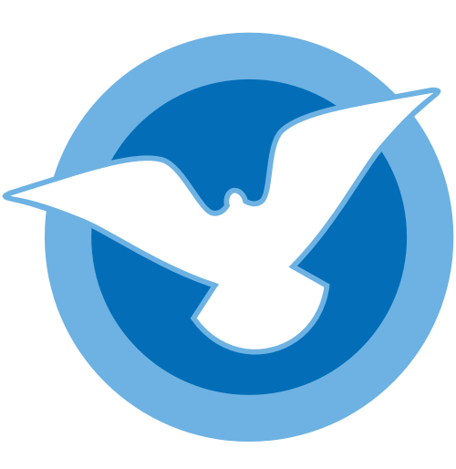 蓝色和平鸽矢量图标 logo png