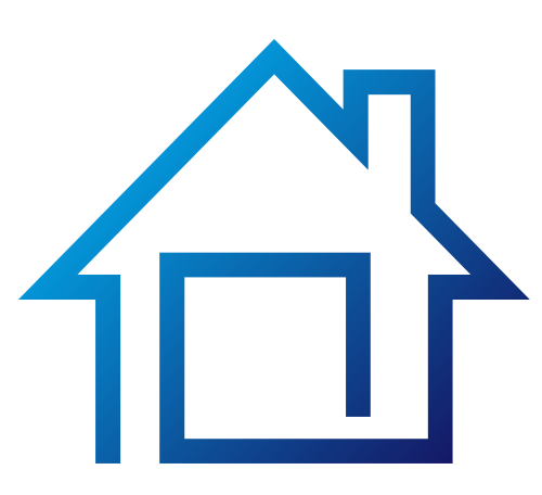 简单蓝色房屋矢量logo素材