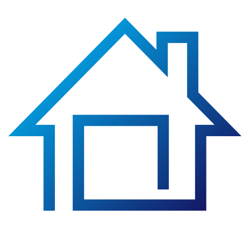 简单蓝色房屋矢量logo素材 logo png