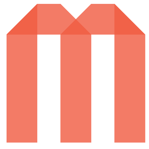 桔色字母M矢量图标 logo png