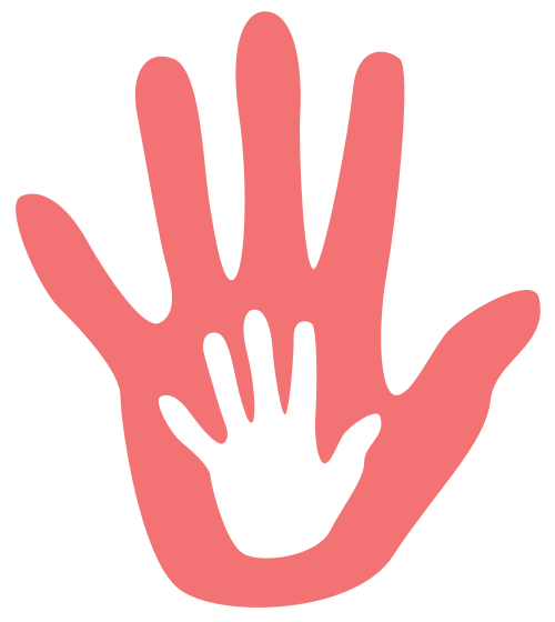 粉色大小手掌心矢量logo素材 logo png