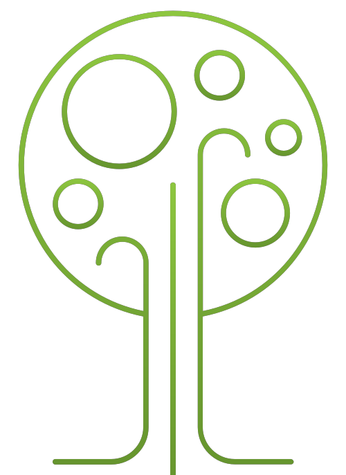 圆形线条树木矢量图标logo素材