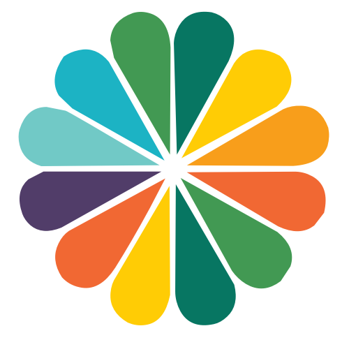 彩色橙子花瓣矢量图标 logo png