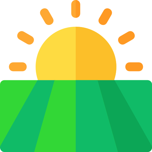 太阳农田绿色矢量logo素材图片