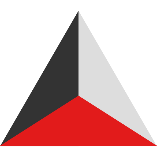 简洁立体三角形矢量logo图标