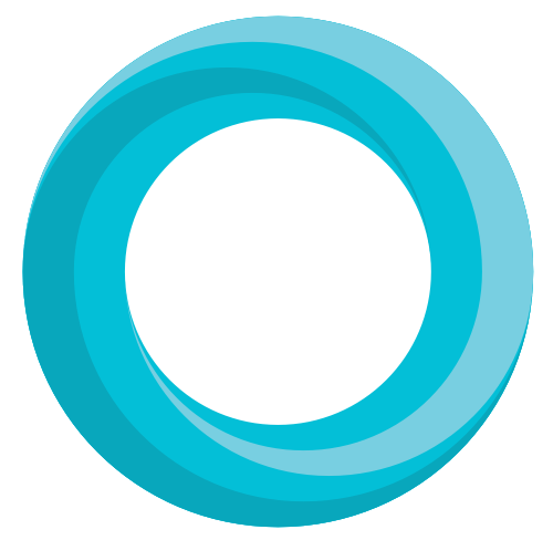 蓝色圆环形通用矢量图标
