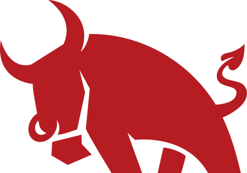 红色公牛矢量logo图标