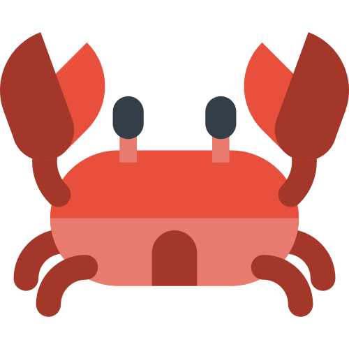 红色卡通螃蟹矢量logo素材 logo png