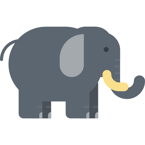 灰色卡通大象矢量logo图标 logo png