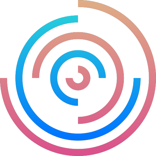 彩色渐变圆形抽象迷宫矢量logo logo png